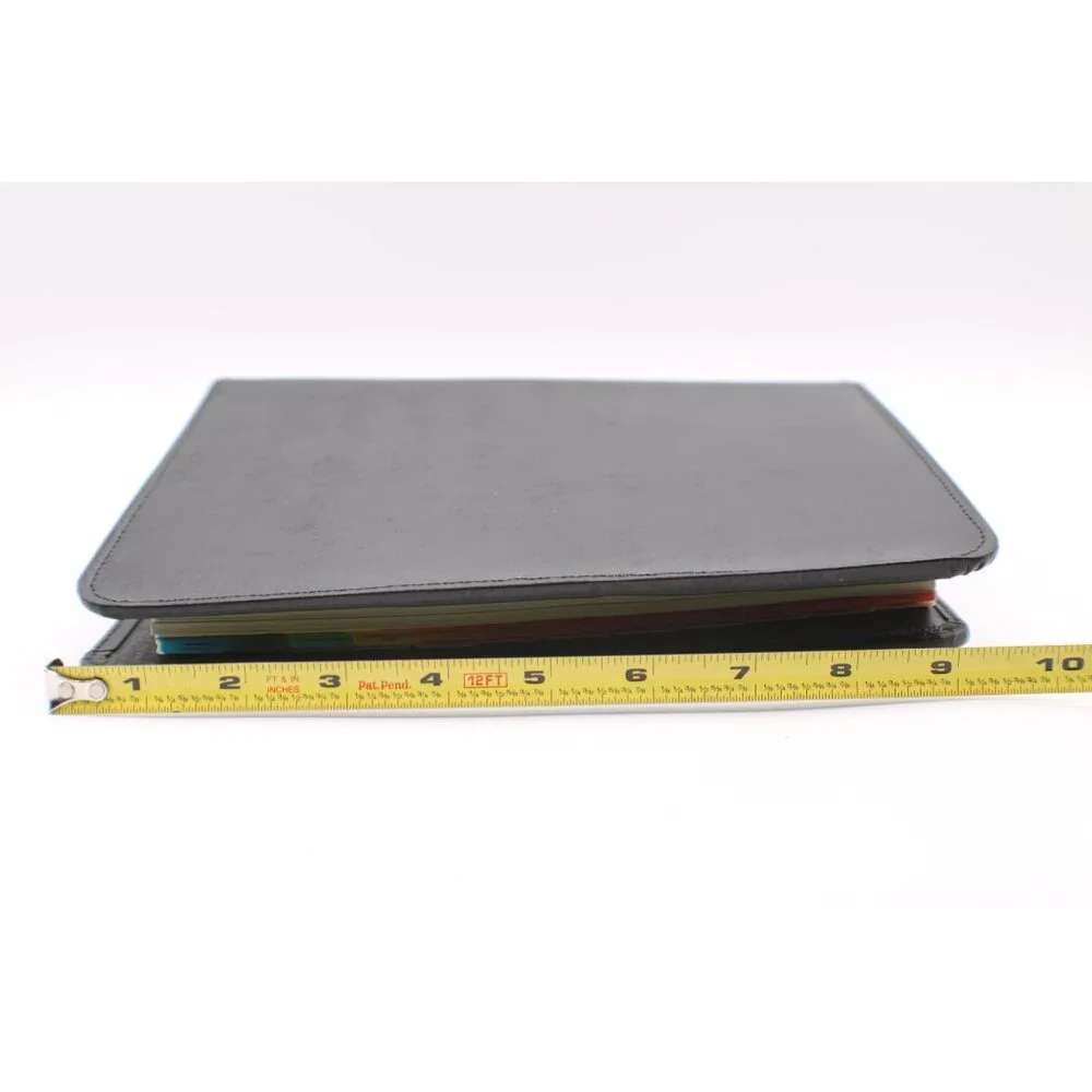 Franklin Quest Black Leather 7-Ring Day Planner Binder Organizer Office Vintage